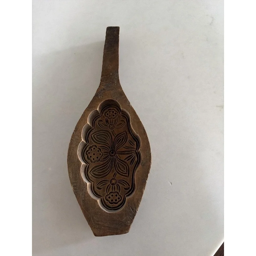 VTG/antique Chinese/Japanese Hand Carved Wooden Mooncake Rice Cake Molds Set 4